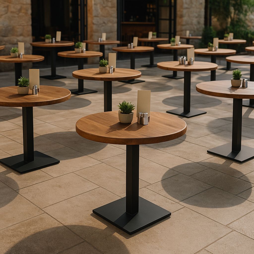 Gerçek Ağaç Ceviz Masa Paketi 100cm Çap Yuvarlak